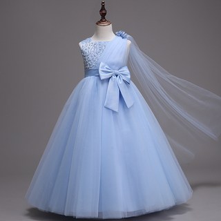 Bebemonstory 女童斜肩長洋裝