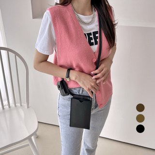 2nd Ground 女款手機斜背包, 黑色