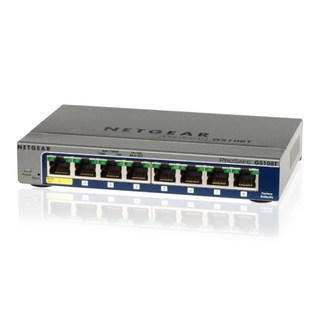 NETGEAR 8埠 Gigabit 智能網管 金屬殼 網路交換器, 1個, GS108T