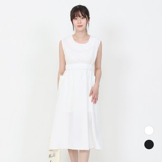 엘쏘 심플 빅포켓 민소매 롱 스커트 원피스