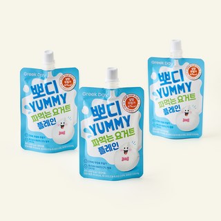 그릭데이 뽀디야미 짜먹는 요거트 플레인, 3개, 1개입, 100ml