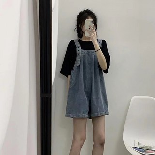 PEONIST 牛仔吊帶短褲連身褲