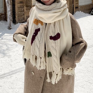 Paperments Iroren 麻花撞色針織圍巾 13358