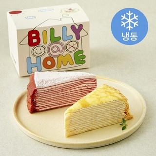 빌리엔젤 밀크&딸기 크레이프 조각케이크(냉동), 110g, 1개