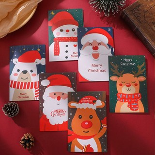 미미파티 성탄 크리스마스 카드 엽서 편지지 봉투 6종 세트, A믹스, 1세트
