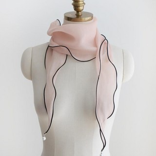 Vavisoo 夏爾內 珍珠 高級 天絲 絲巾