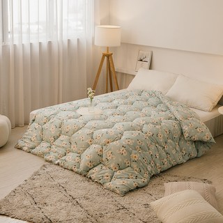 JINDACHI 金大器 宮廷水立方羽絲絨發熱被, 綠野花境