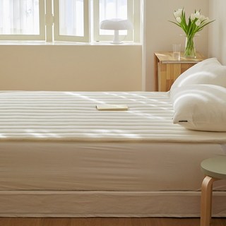 maatila 柔軟Q彈奶霜半水洗固定帶床墊, 奶油白