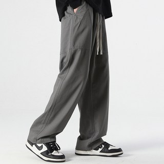 男士素色寬版棉褲 PDS228