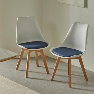 16 Piece AC C 室內餐椅, 白藍色, 2個