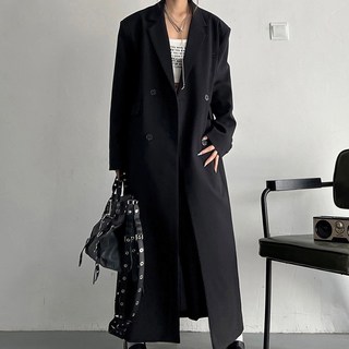 Chichills Oversize長版雙排扣風衣外套 00852