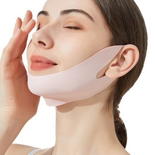 딥톡 턱살 리프팅 밴드 페이스 윤곽 탄력 마스크 DT0883, 1개, 핑크
