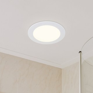 WONHA DS 拉康 浴室兩用 無頻閃 防潮 LED 筒燈 10.1cm 9W 崁燈, 1個, 白色(霧面) + 晝白色