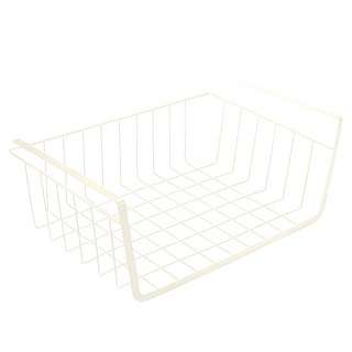 NATURE LIVING 多功能鐵絲籃掛鉤型, 35.3 x 25 x 14.5cm, 奶油白, 1個