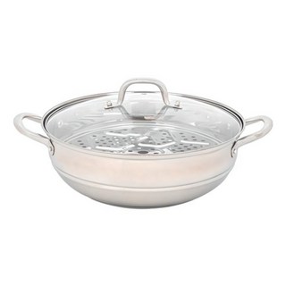 HOMEPOWE 全不鏽鋼IH宴會鍋, 1個, 34cm