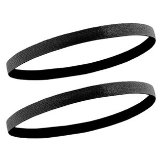 Itgom 吸汗纖細運動髮帶 黑色 2入, 2個
