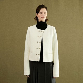 Oui mais non 女款Sienna雙排扣粗花呢夾克