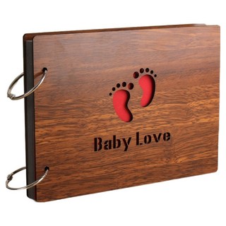 J&K 翻頁式木質菜單相簿 (幸福腳丫), 1個