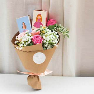 Partyrella 健達盒人造迷你花束, 粉紅色