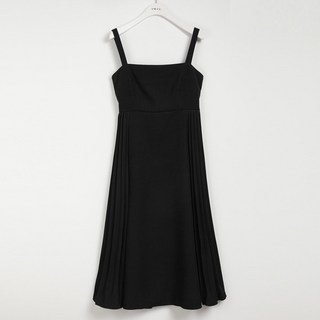 TWEE HAZZYS 羊毛百褶馬甲連身裙 top0280, 黑色