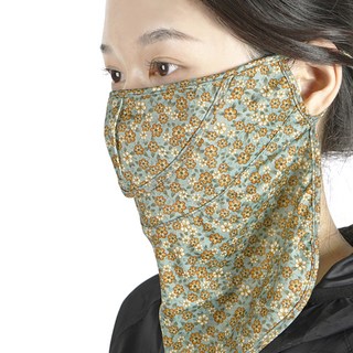 하이마운트 제코 여성용 플라워 자외선차단 마스크 커튼형, 그린, 1개