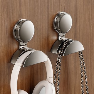 LOVINGLAB 免鑽孔吸盤式多功能包包掛架, 2個, 灰色