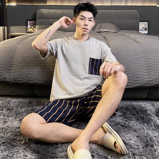 2'nd Pink 男士 Jjin-nam Villain 短袖短褲睡衣上下套裝