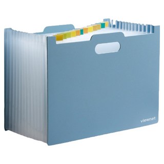 Viewnet VWY 直立式風琴文件整理盒 13格 A款, 藍色, 13層