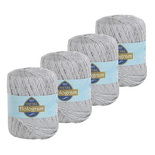 Yarna 鐳射毛線 50g, 212銀珍珠, 4個