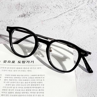 TheBrille 男女通用時尚圓形混合金屬膠框眼鏡 5540