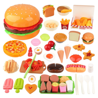 PLAYFUL TOYS 頑玩具 兒童切切樂漢堡收納組, 混和顏色, 1套