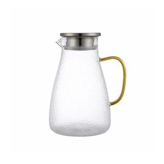 日本 FOREVER 耐熱玻璃錘紋款把手水壺1800ML, 1入