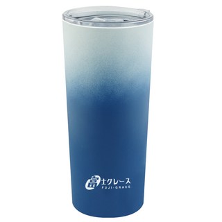 FUJI-GRACE 富士雅麗 不鏽鋼陶瓷易潔冰瓷杯, 寬杯口設計, 通用杯蓋, 富士山藍, 1L, 1個