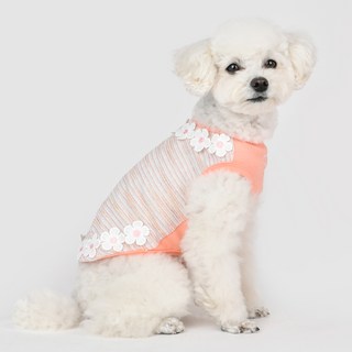 핑카홀릭 반려동물 나들이 가개 민소매 쫀쫀스판 티셔츠 TS7707, 핑크, 1개