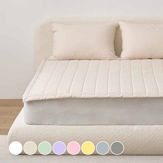 아망떼 수퍼코튼 60수 고밀도 면 침대패드, 오트밀