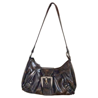 MDMS 皺褶牛皮單肩包 肩帶長50cm