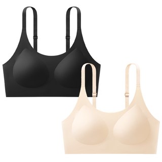 UNDER SMITH 親膚貼合胸墊一體式肩帶無痕內衣 2件組