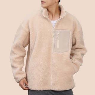 TENCLO 男女通用大尺碼羊羔毛刷毛外套