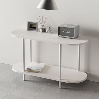 GAGU FEELING Ano Round 800型層架收納展示櫃, 白色, 2層