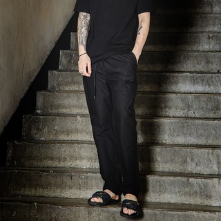 男款錐形鬆緊腰夏季鬆緊長褲