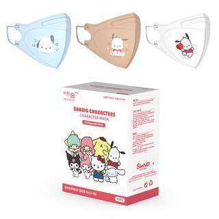 Eorinsum 三麗鷗角色圖案彩色口罩 M號, 帕恰狗, 1個, 30件