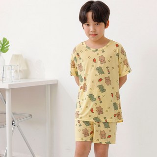 mabellechouchou 男童繪畫恐龍涼感短袖套裝