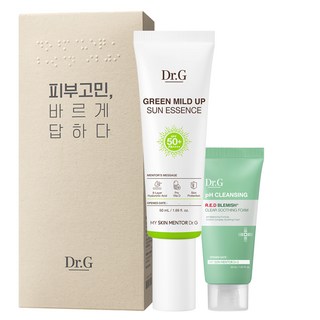 닥터지 그린 마일드 업 선 에센스 SPF 50+ PA++++ 50ml + 레드 블레미쉬 클리어 수딩폼 30ml 세트, 1개