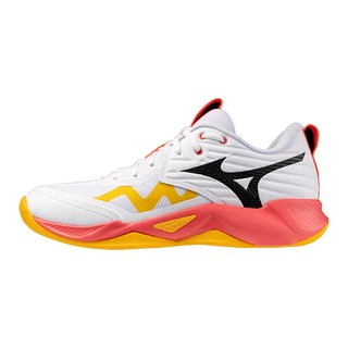 Mizuno 美津濃 WAVE MOMENTUM PRO 排球鞋 V1GA254001, 27cm, 白紅珊瑚
