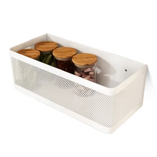 小麥購物 冰箱磁吸置物架, 白色, 1個