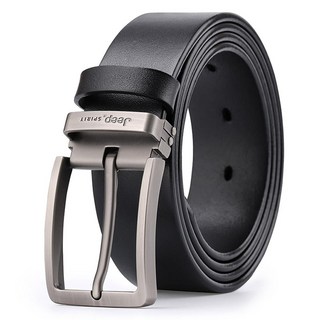 JEEP SPIRIT 休閒天然牛皮皮帶 + Jeep專用盒套組