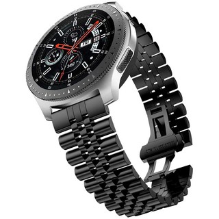 Yoitch 不鏽鋼錶帶手錶 22mm, 黑色的, 1個