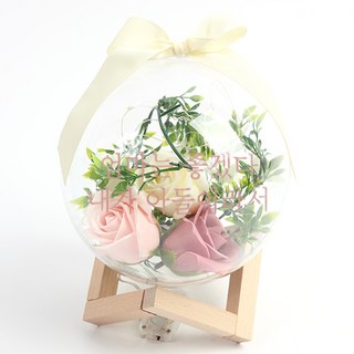 PARTYHAE DIY有錢花泡泡球組 L號, 玫瑰(人造花)+母子款(貼紙)