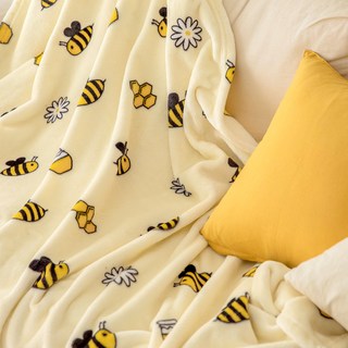 바자르 허니꿀벌 극세사 담요