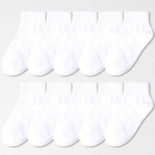 NO DESIGN 學生基本款素色短襪組 10雙